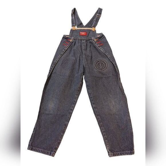 Oshkosh‎ bgosh girls Vintage nautical denim overalls - Picture 1 of 8